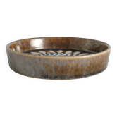 Handmade Sunflower Plate by Sylvia Leuchovius for Rörstrand Atelier, Sweden 1971