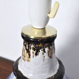 Glazed ceramic handmade Danish Mid-Century Modern Table Lamp