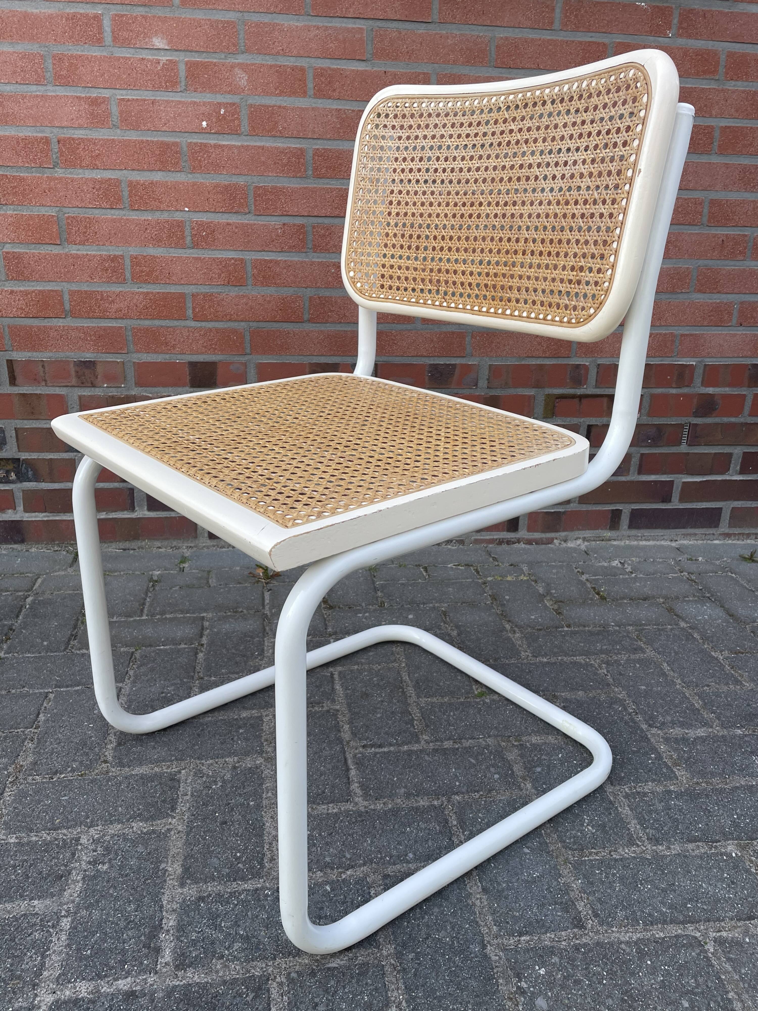 Cesca dining room chair designed by Marcel Breuer