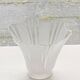 Globe tulipe en verre transparent et blanc, en forme de corolle de fleurs, vintage 1950