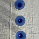 Set of 6 blue-footed champagne flutes; 3 pairs of designs.