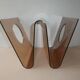 Magazine rack in plexiglas smoked 70s