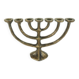 7-armed cand1960s 70s mid century brutalist bronze CANDELABRA