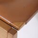 Chaises marron en cuir et bois, 1970s