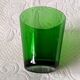 4 glasses 15 cl retro emerald green tempered glass france