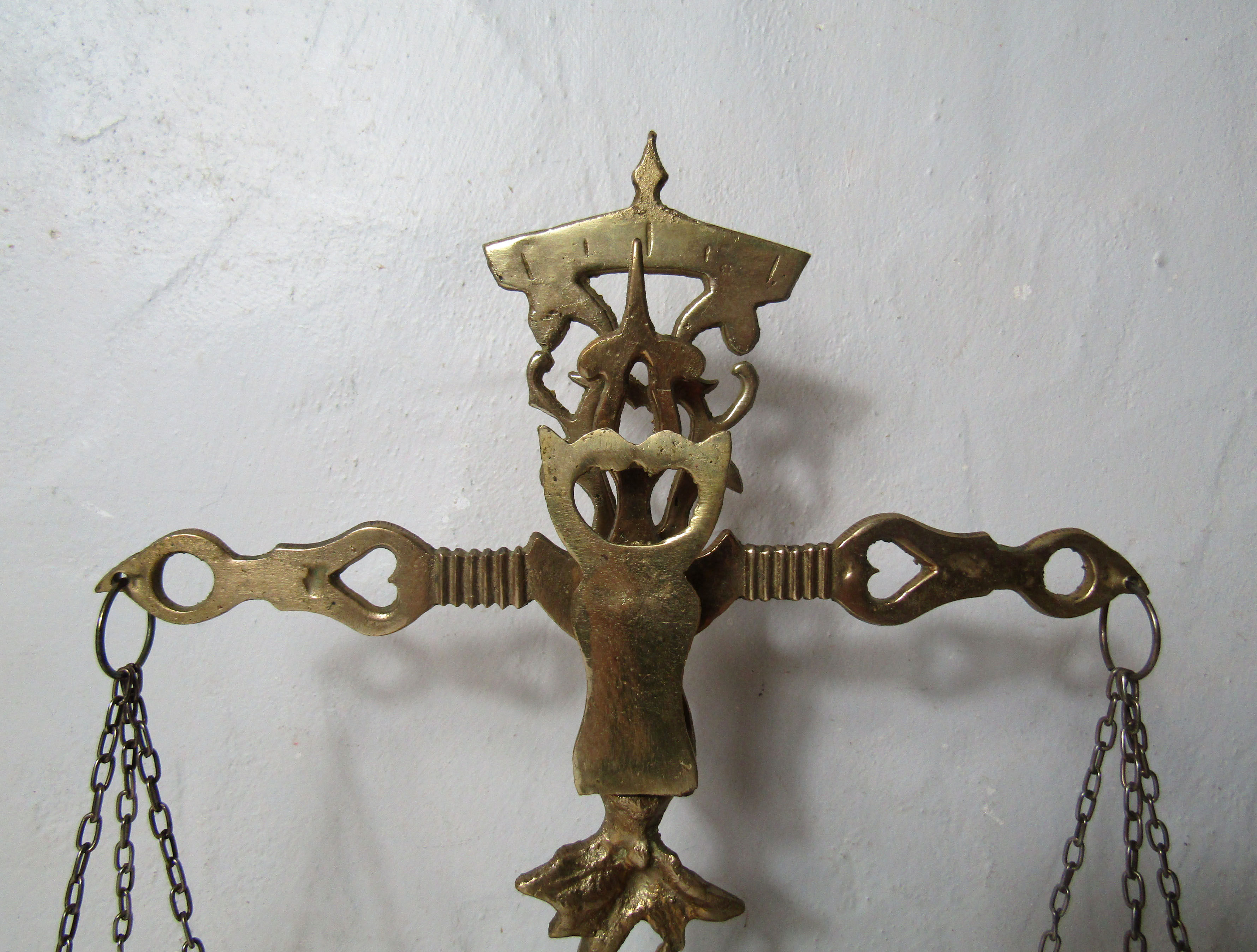 Vintage brass apothecary scale
