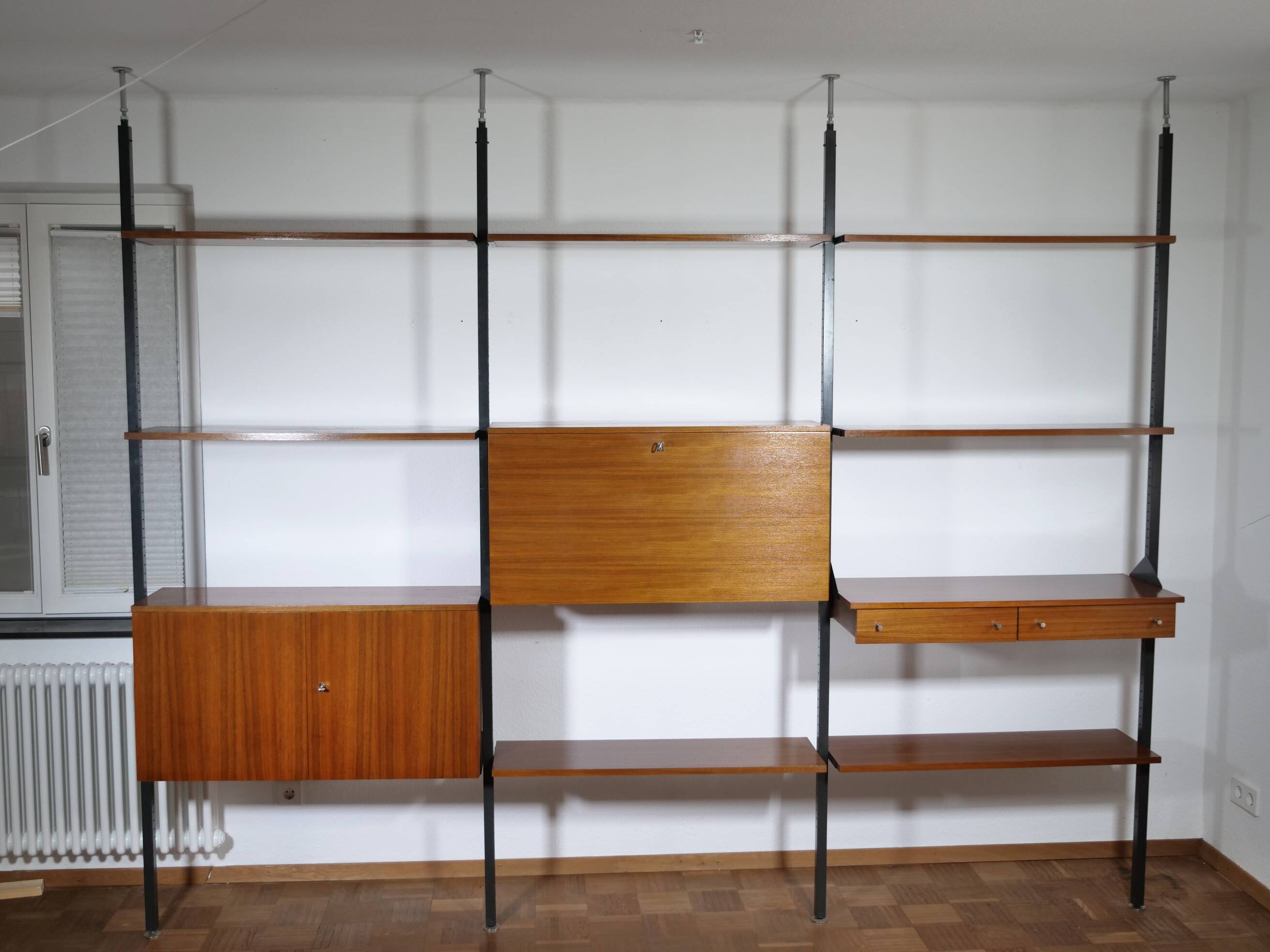Mid-Century Teak Modular Wall Unit and Room Divider from Italy, 1960s