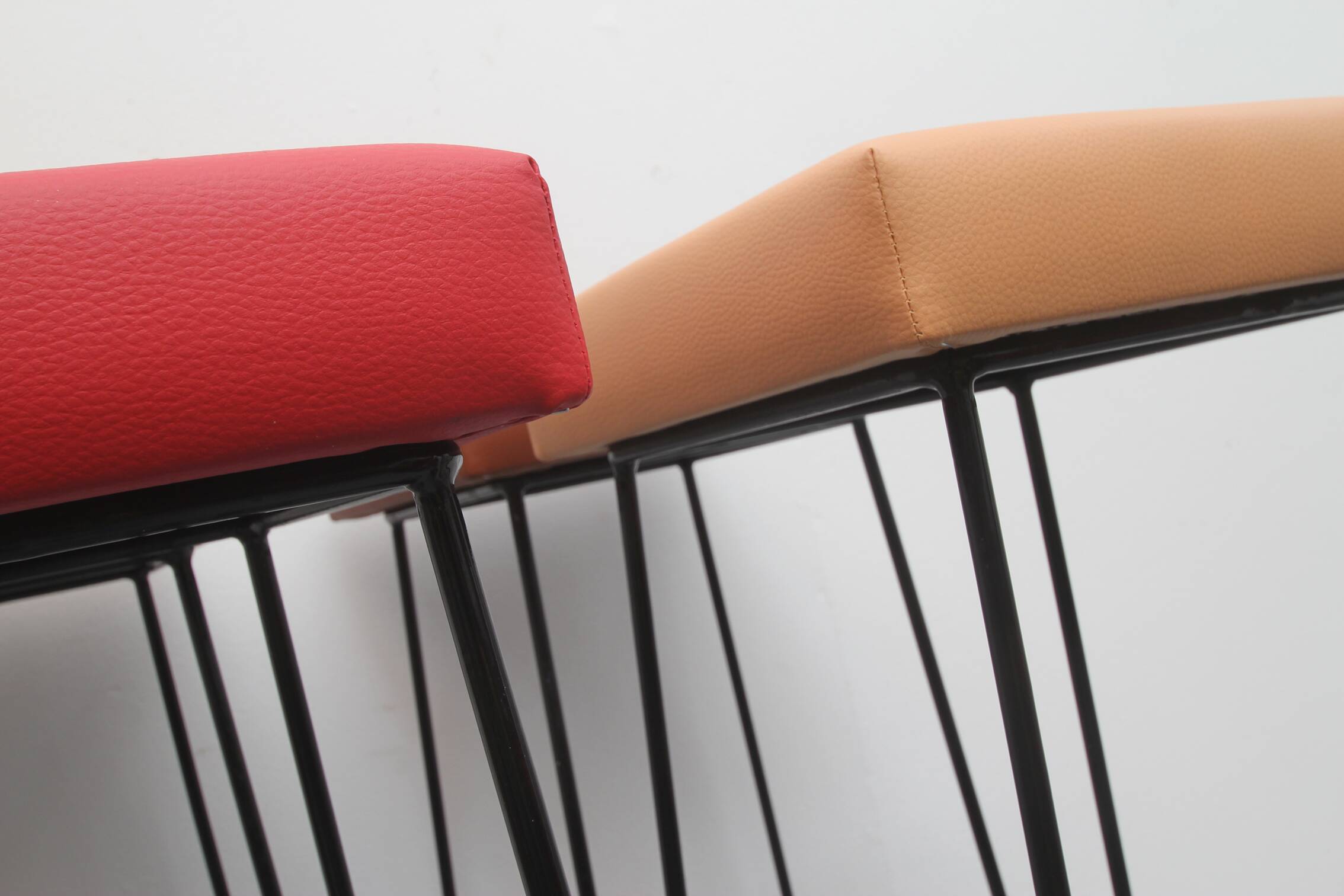 Ensemble de 4 tabourets de barre Wire années 1960