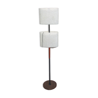 Old Arlus floor lamp teak design perspex reflector resin 1950