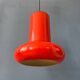 Suspension vintage Space Age conique rouge