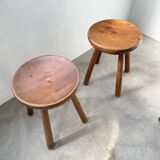 4 hammered brutalist stools