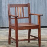 Chair Reconstruction solid oak France 1950