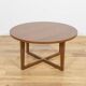 Round mid-century teak coffee table from Remploy, United Kingdom, 1970s