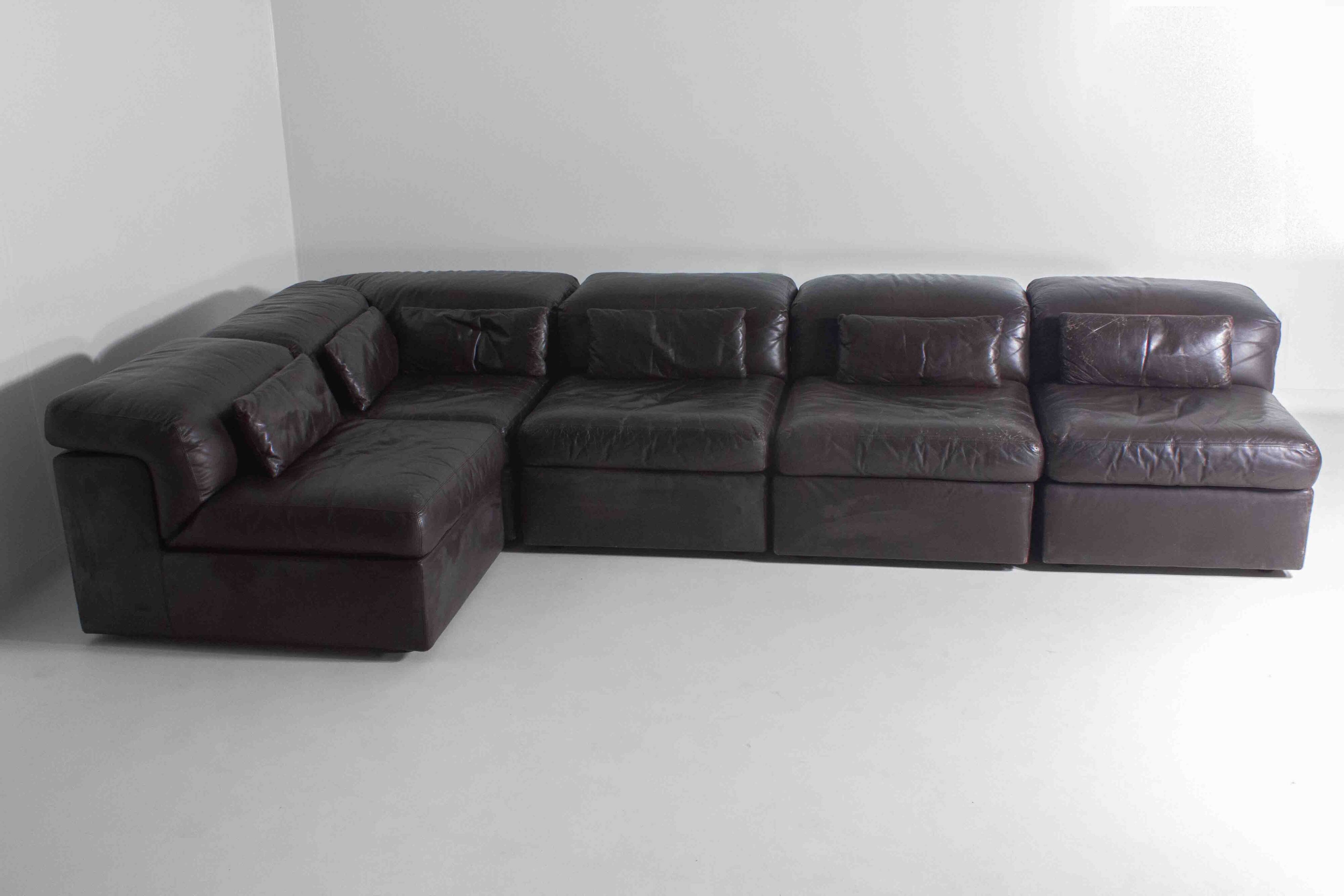 Ensemble de canapés modulaires Durlet modèle 'Jeep' en cuir, 1970