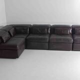 Vintage leather Durlet Model 'Jeep' Modular sofa set, 1970s