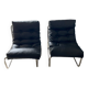 Black chrome retro armchair