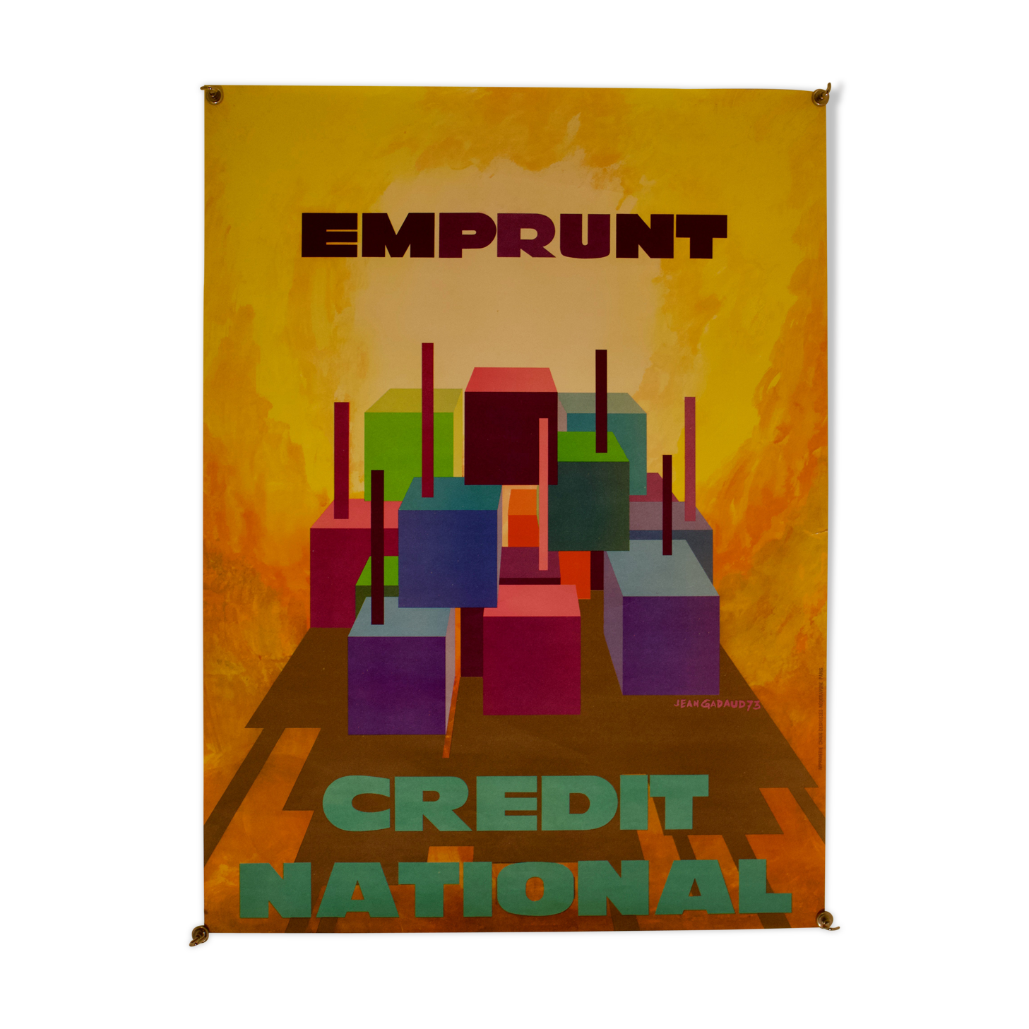 Jean Gadaud Poster, Credit National Loan for Industry 1973