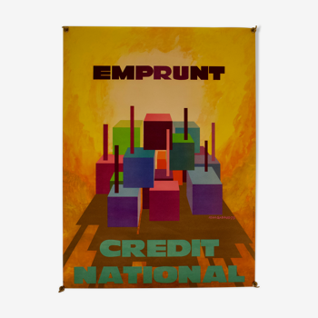 Affiche de Jean Gadaud, Emprunt du Credit National pour l'industrie 1973