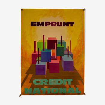 Jean Gadaud Poster, Credit National Loan for Industry 1973