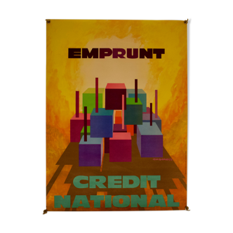 Affiche de Jean Gadaud, Emprunt du Credit National pour l'industrie 1973
