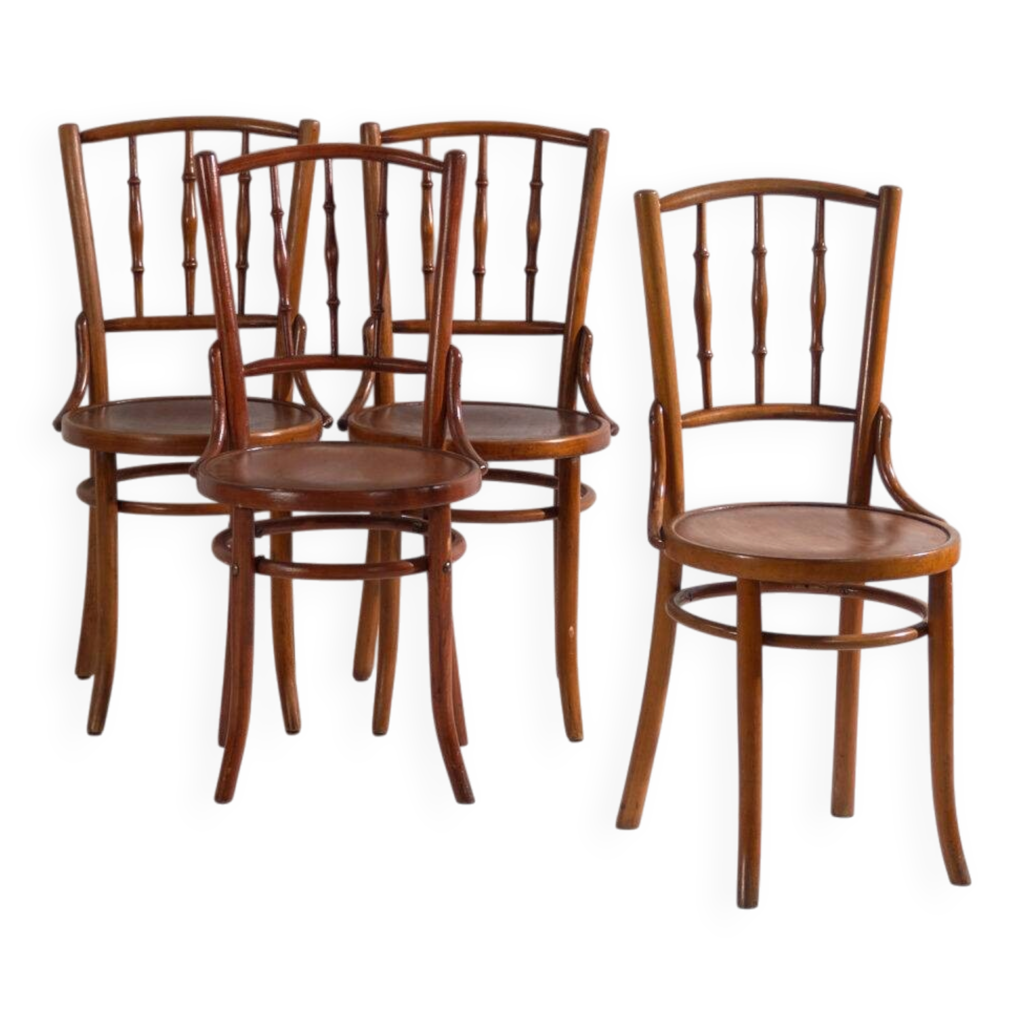 Antique bentwood chairs in Thonet style – Central Europe, circa 1930 – Set of 4 pieces #8