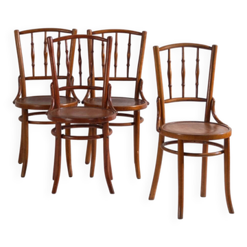 Antique bentwood chairs in Thonet style – Central Europe, circa 1930 – Set of 4 pieces #8