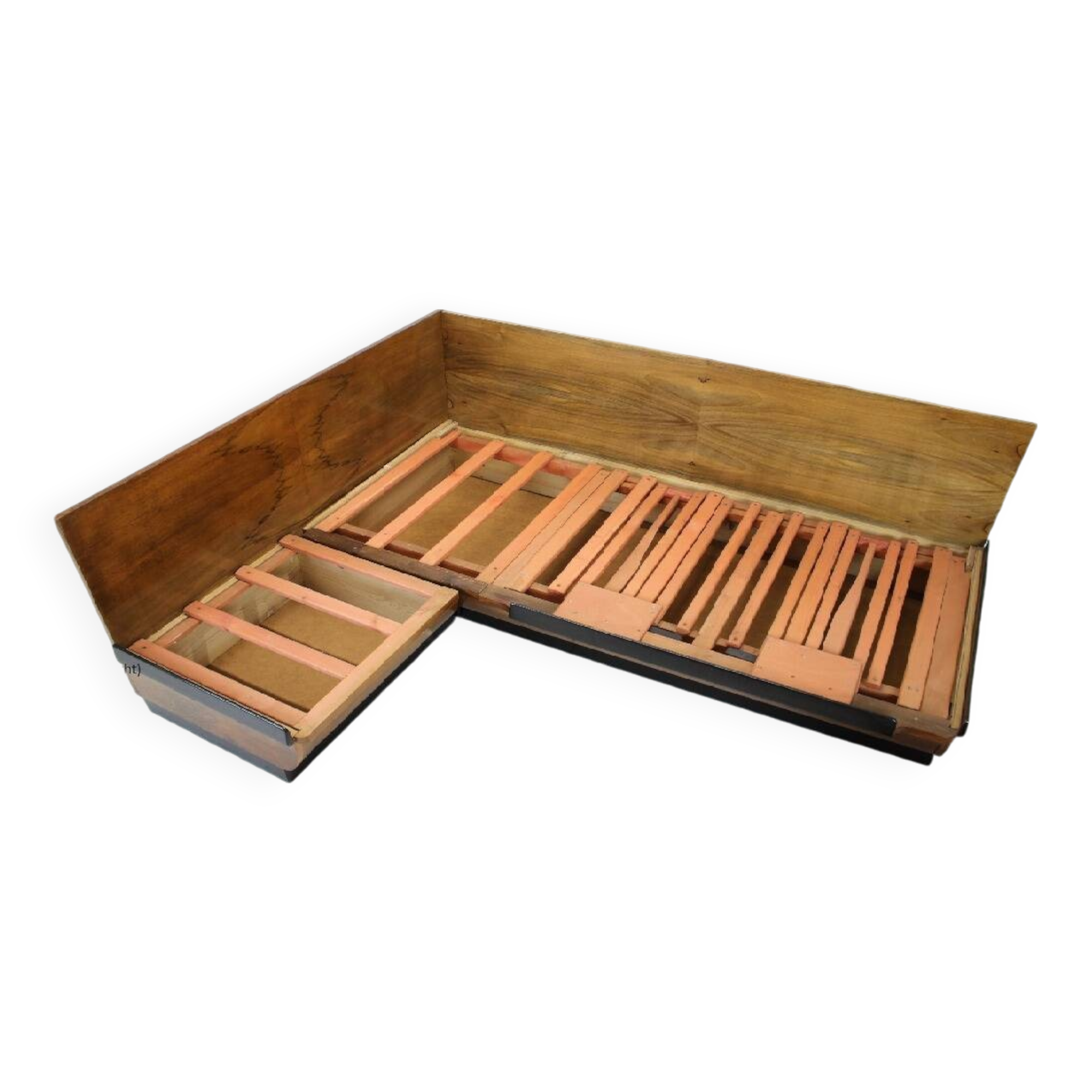 Rare Fabric Folding Sofa by Halabala for UP. Zavody, 1953, Czechoslovakia