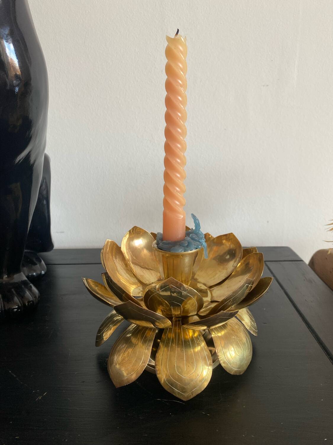 Feldman Lighting Brass Lotus Candle Holder