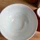 3 porcelain bowls Longchamp red pea white