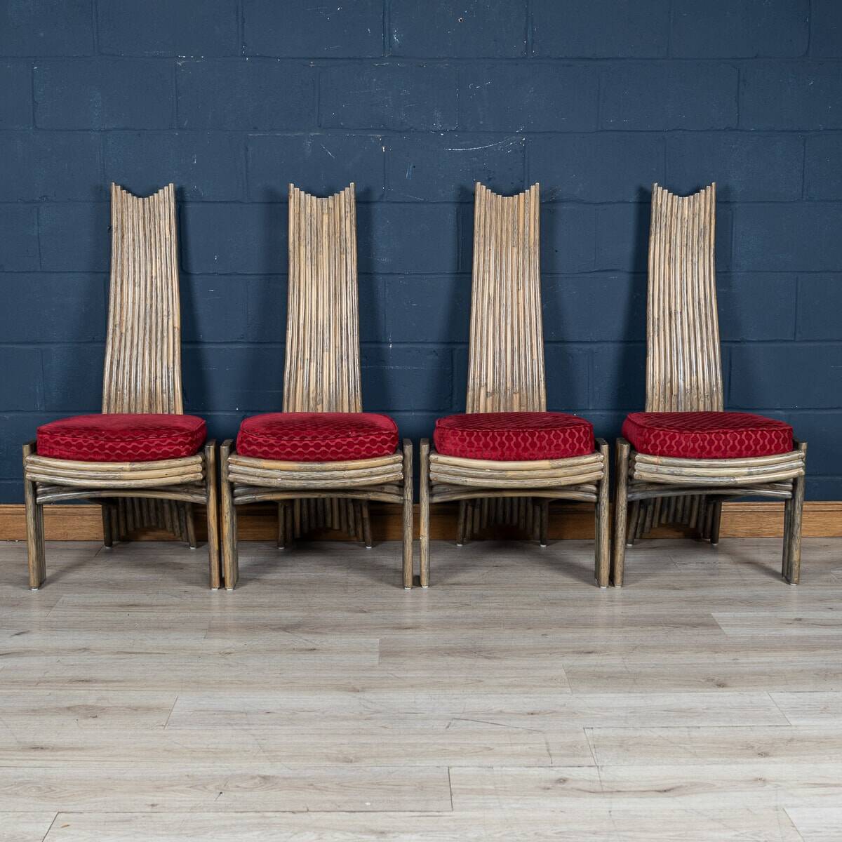 20thc american dining table & four chairs by mcguire