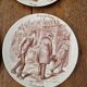 Set of 6 earthenware plates from Sarreguemines U&C Signs of the Times.