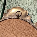 Vintage mirror in solid golden brass