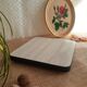 Flat bottom in white veined formica gray - vintage