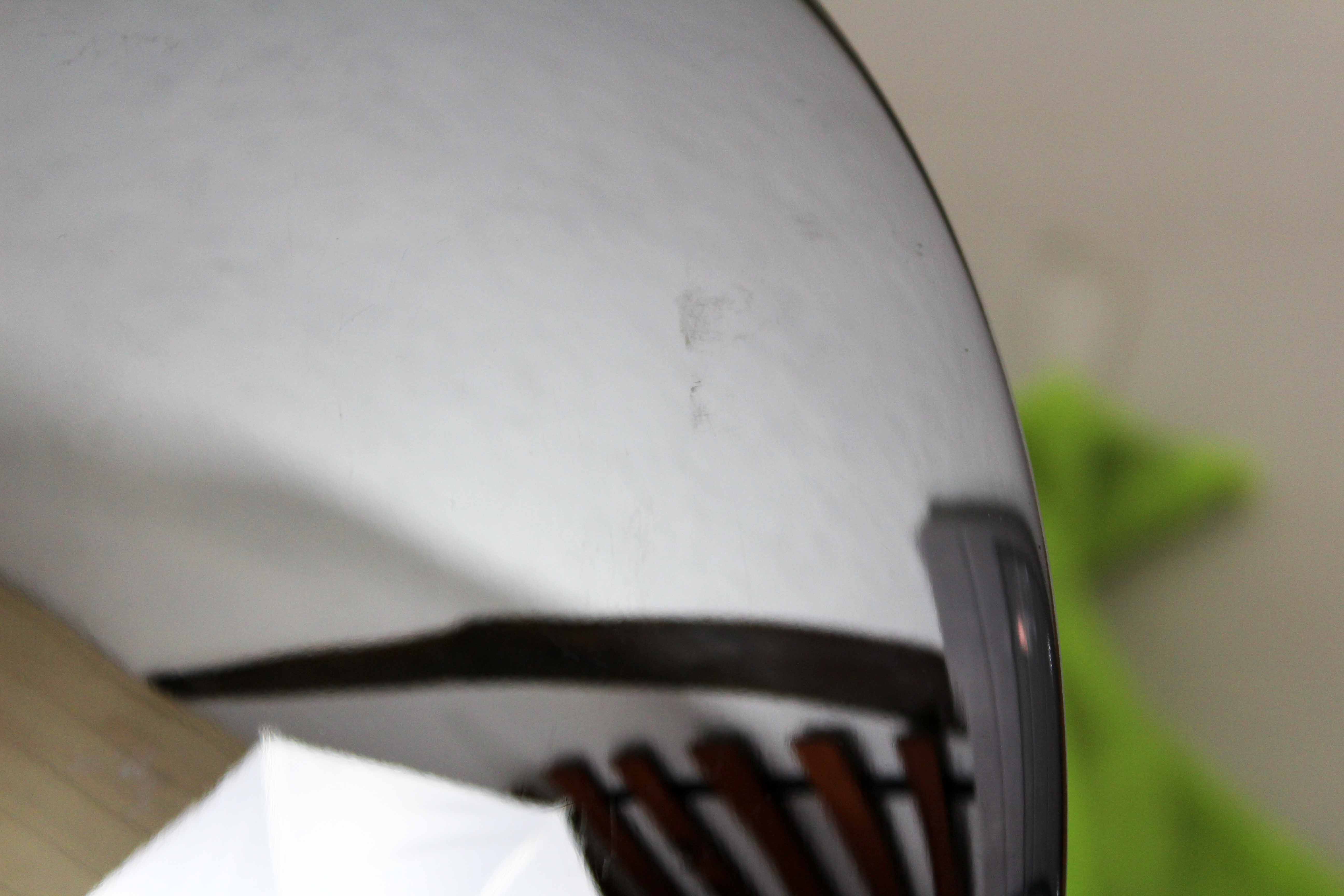 Mushroom lamp in chromed metal