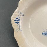 Pair of polylobed dishes XIXth decoration of dragon and bird