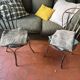 Chaise de jardin en fer peint XIXe