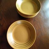 6 Sarreguemines “Chaumière” soup plates