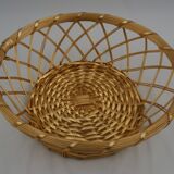 Vintage braided metal wire basket