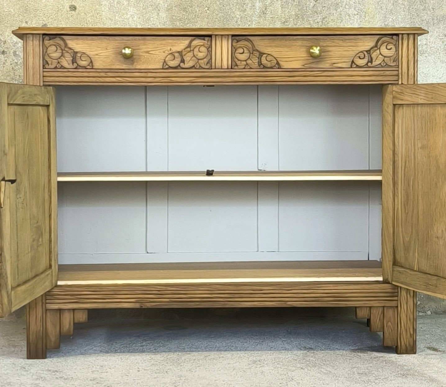 Vintage Art Deco wooden Parisian sideboard.