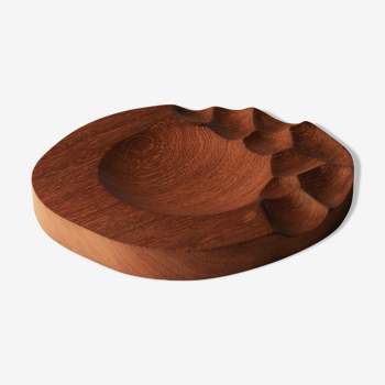 Assiette en bois d'iroko