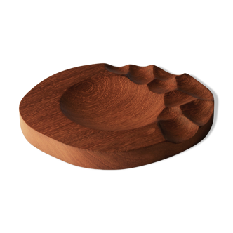 Assiette en bois d'iroko