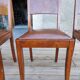 Suite de 6 chaises STELLA, Art Déco, assise en cuir