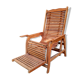 Chaise longue étirable en teck