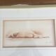 Eaux Forte à la sanguine signed Jean Vyboud 'Woman lying naked'