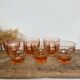 6 vintage Rosaline glasses