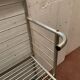 20th century curved aluminum bakery rack