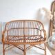 Paire de fauteuils en rotin vintage circa années 70