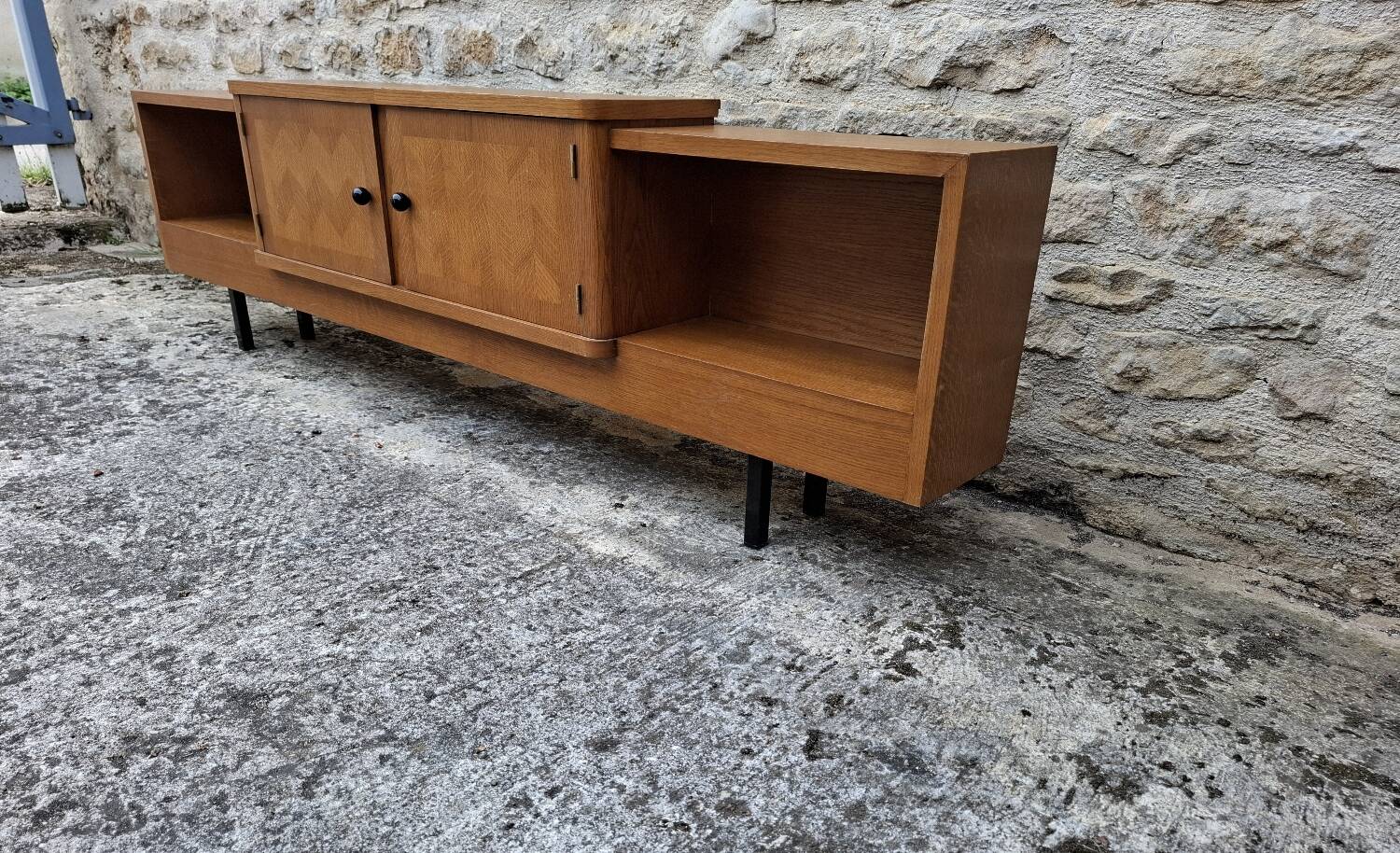 Low oak sideboard