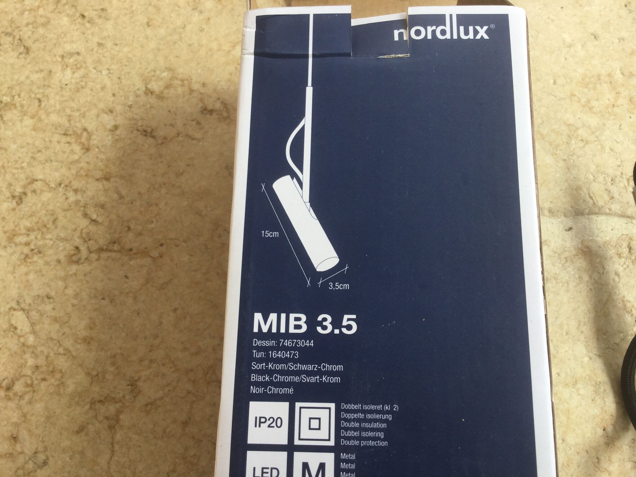 Nordlux "MIB 3.5" black/chrome suspension