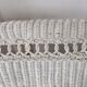 Banquette en rotin blanc